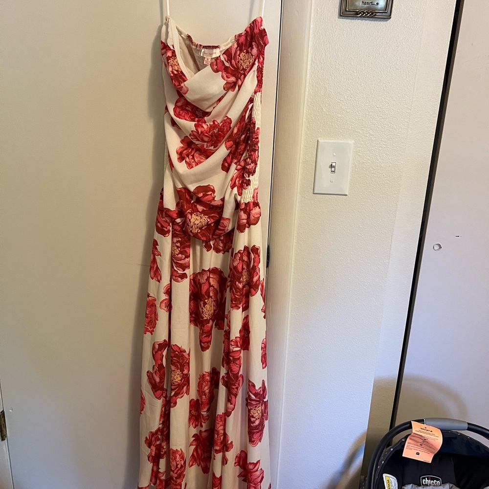 Flying Tomato Pink and White Floral Maxi Dress - Picture 4 of 4